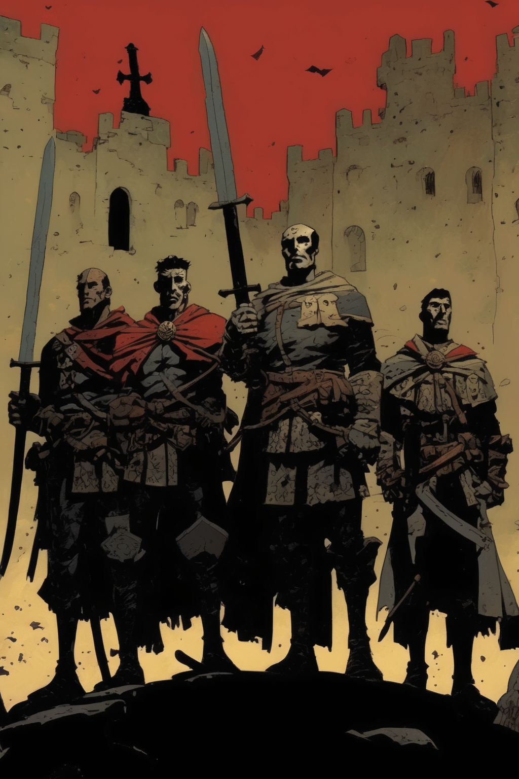 00360-1479074261-_lora_Mike Mignola Style_1_Mike Mignola Style - a Mike Mignola comic panel capturing the essence of true heroism and valor. The.png